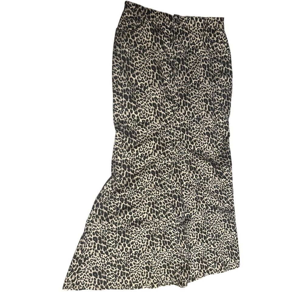 Please Women’s skirt Leopard Print Cotton Max Size Medium In Italy evening chic